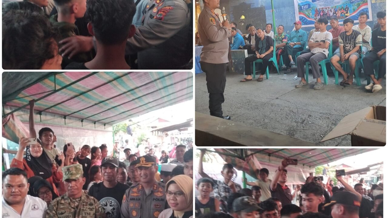 Rangkul dengan Kasih, Kapolres Bitung Satukan Dua Kelompok Remaja Kombos dan Pasar Tua dalam Perdamaian